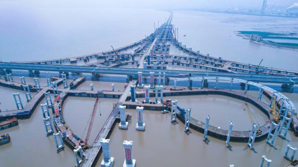 Последната пилотна основа на binhai обмен на Hangyong многолинеен ningbo фаза I проект беше завършен