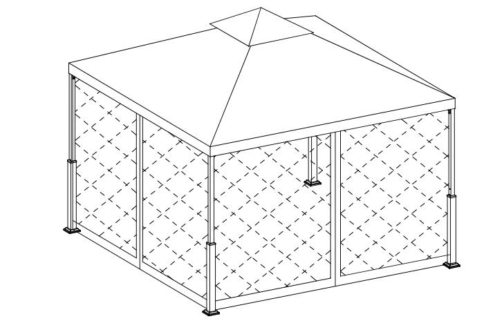 10X10Ft Patio Garden Gazebo Ръководство за инсталиране