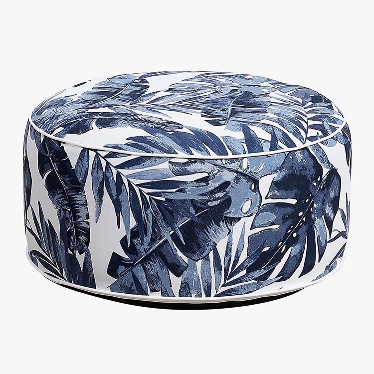 Надуваема табуретка Ottoman Blue Leaf